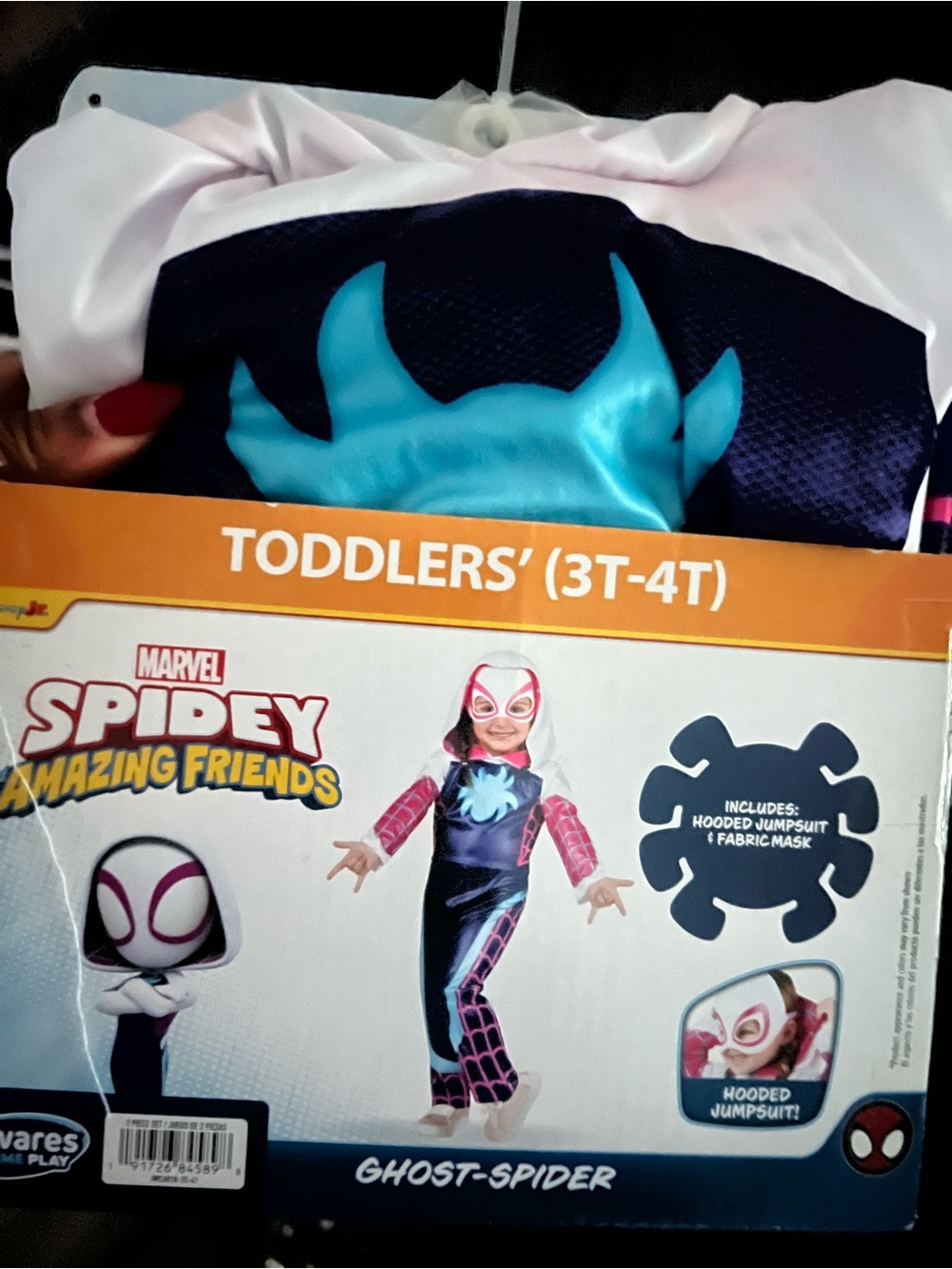 Marvel Ghost-Spider Toddlers Jumpsuit in Pink & Blue